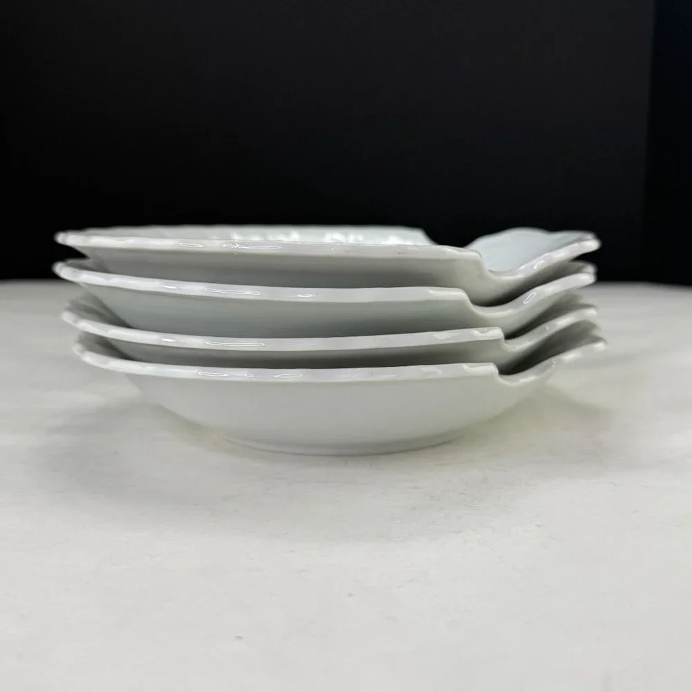 Vintage Takahashi Japan Vintage Clam Shell Floral Bowls Set of 4